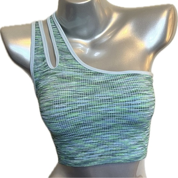 aerie Tops - 2/$30 Aerie Offline Recharge Green One Shoulder Bralette Tank Medium NWT